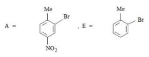 Identify the product formed (A and E)