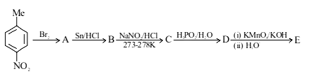 Identify the product formed (A and E)