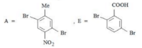 Identify the product formed (A and E)