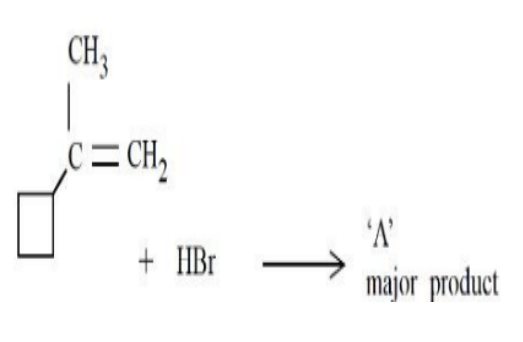 In the following given reaction, ' A ' is 