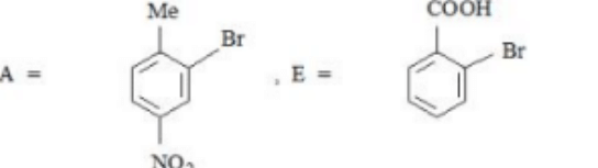 Identify the product formed (A and E)