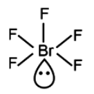 square pyramidal shape of BrF5
