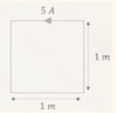 A square loop of side 1 m