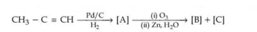 product [A], [B], and [C] in the following reaction 