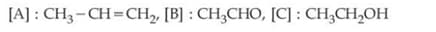 product [A], [B], and [C] in the following reaction 