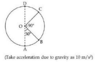 A body of mass 100 g is moving in a circular