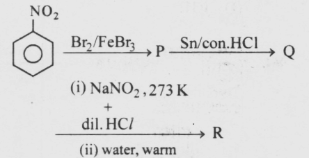 The final product R is