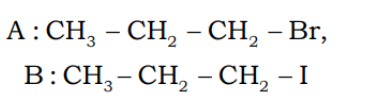 Identify A and B in the reaction