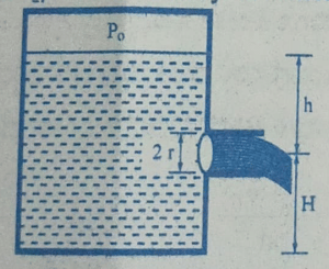 A closed water tank