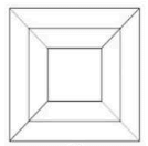 Identify the correct TOP view for the given 3D form