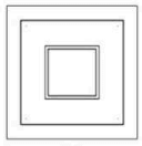 Identify the correct TOP view for the given 3D form