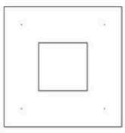 Identify the correct TOP view for the given 3D form