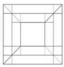 Identify the correct TOP view for the given 3D form
