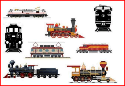 image of train engines. 