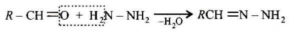 formation of a hydrazone