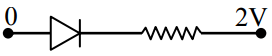 Which diode in forward biased condition