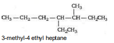 3-methyl-4 ethyl heptane