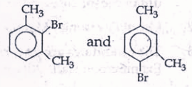 What products are formed when the following compound is treated with Br2 in the presence of FeBr3