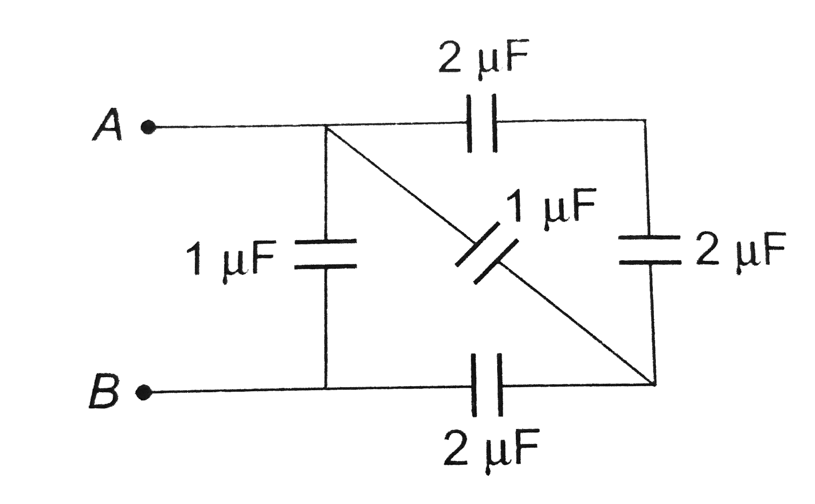 Total capacity of the system of capacitors
