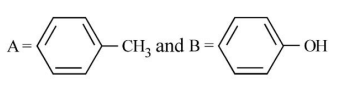 Identify the product A and B.