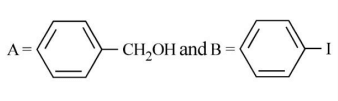 Identify the product A and B.