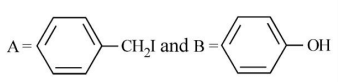Identify the product A and B.