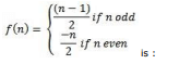A function f from the set of natural numbers to integers defined by