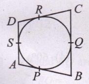 A circle touches the sides of a quadrilateral ABCD at points P,Q,R and S then which of the following is true?
