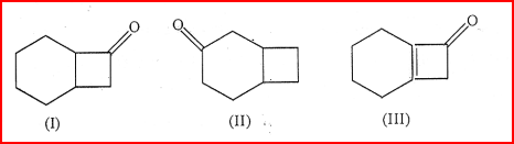 Among the above components, the correct order of enol content is 