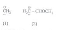 Hybridisation of the negative carbons